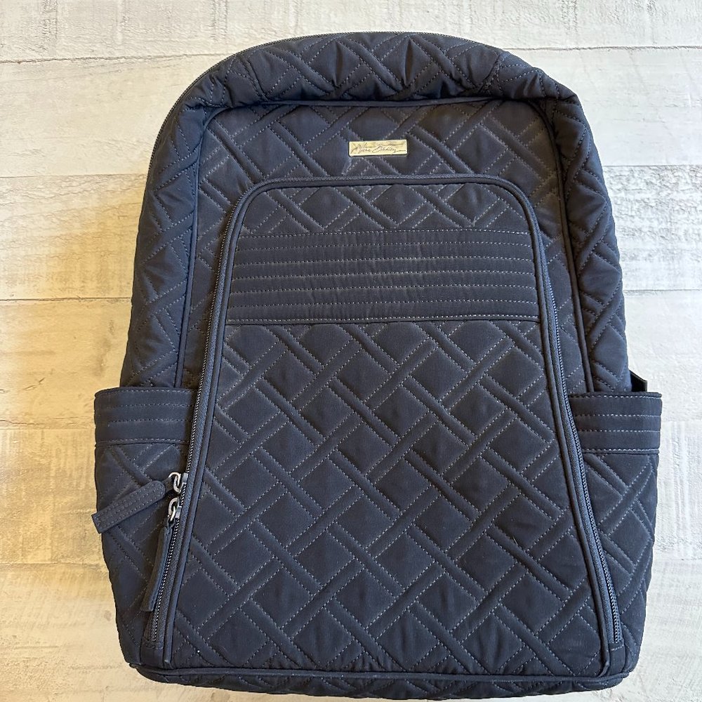Black Quilted Vera Bradley Backpack